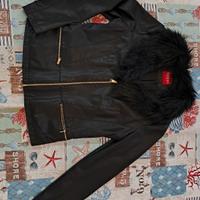 giacca in simil pelle nera Guess L