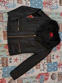 giacca in simil pelle nera Guess L