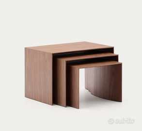 Set Litto con 3 tavolini noce KAVE HOME