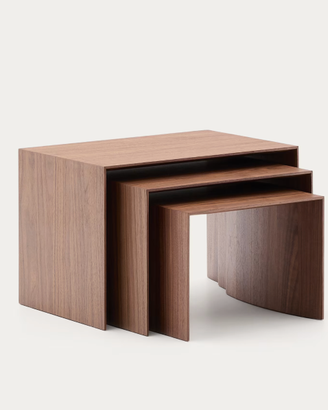 Set Litto con 3 tavolini noce KAVE HOME