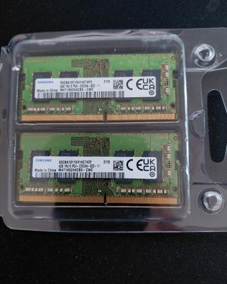 ram ddr 4  8gb totali