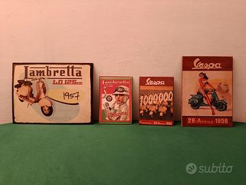 TARGHE DECORATIVE VINTAGE-VESPA E LAMBRETTA