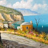 Dipinto ad olio - Costiera Amalfitana