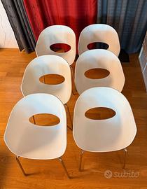 Sedie Sintesi orbit 6 sedie bianchi designer