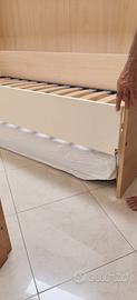 letto singolo con letto estraibile