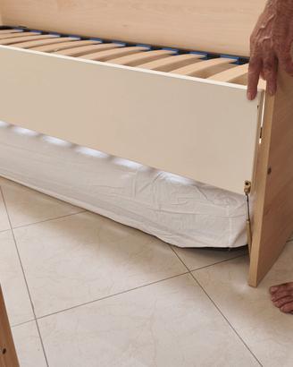 letto singolo con letto estraibile