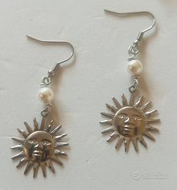 Orecchini artigianali nikel free “sole radioso”