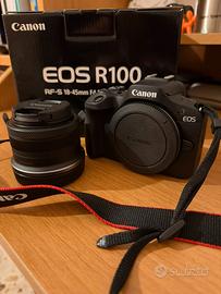 CANON EOS R100 + RF-S 18-45mm - pari al nuovo