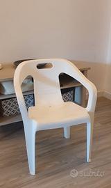 Poltroncina bianca giardino terrazzo 