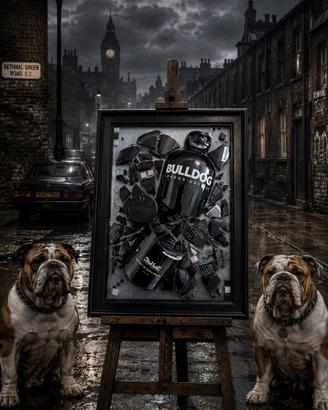 Quadro Vintage Con Bottiglia di Gin