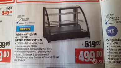 Vetrina refrigerata orizzontale professional