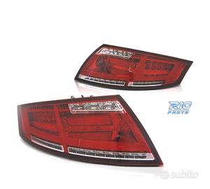 FANALI AUDI TT 06-14 LIGHT BAR ROSSO CROMATO DINAM