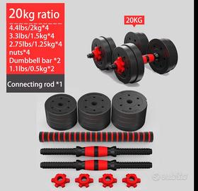 Set manubri 20kg uso domestico (Nuovo)