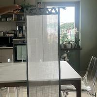 2 Tendine a vetro nuove cucite a mano, x finestra