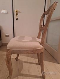 n. 6 sedie in legno chabby chic