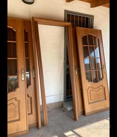 6 porte in legno e vetro
