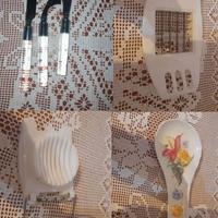 Coltelli formaggio, 2 tagliaverdura/ frutta e port