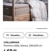 Piumino in vera piuma d’oca ikea