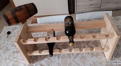 porta bottiglie in legno