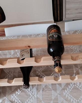 porta bottiglie in legno