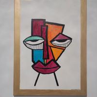 QUADRO DIPINTO A MANO ACRILICO SU TELA 70x50 ARTE 