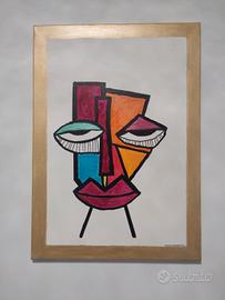 QUADRO DIPINTO A MANO ACRILICO SU TELA 70x50 ARTE 