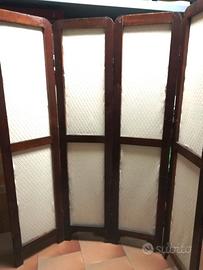 paravento legno vintage 4 ante