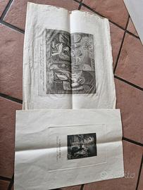 2 antiche stampe del 1800