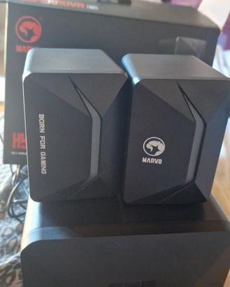 Casse PC Gaming RGB MARVO 2.1 - NUOVE, Mai Usate