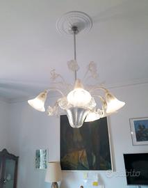 Lampadario di vetro di Murano 