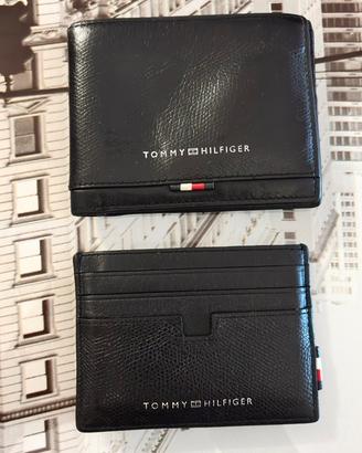 Set Tommy Hilfiger portafoglio + portacarte nero