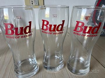 N 3 Bicchieri birra Bud Beer