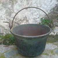 paiolo/calderone in rame massiccio