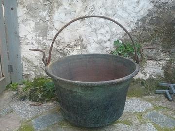 paiolo/calderone in rame massiccio