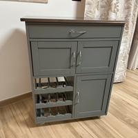 Carrello Cucina con Cassetti e Portabottiglie