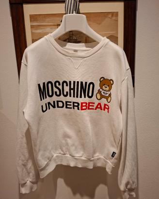 felpa bianca cotone elastico Moschino underbear M