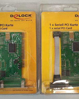 2x Delock 89056 scheda PCI seriale RS232 nuove
