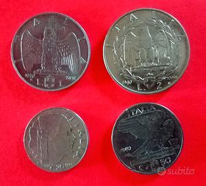 4 monete Regno d'Italia 