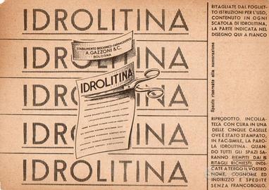 Cartolina Pubblicitaria IDROLITINA