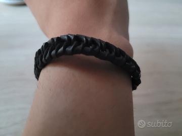 bracciale intrecciato nero urban casual 