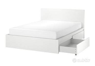 Letto Ikea con cassetti Malm 140x200
