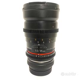 Samyang 35mm 1:1.5 usato per Canon
