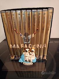 MARADONA Cofanetto 10 DVD piu' Calamita cd
