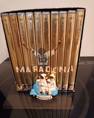 MARADONA Cofanetto 10 DVD piu' Calamita cd