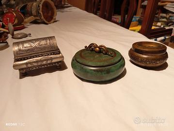 Tris scatolette vintage da fine 800  agli anni '40