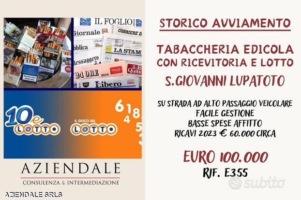 Aziendale-avviata tabaccheria/ricevitoria/edicola