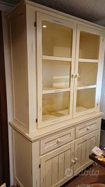 Credenza  con vetrina espositore ceramiche Wald