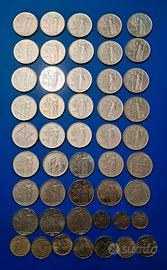 Serie completa delle 100 lire dal 1955 al 1999