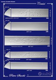 modanature profili in gesso cornici decori parete
