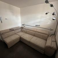 Divano angolare con funzione letto